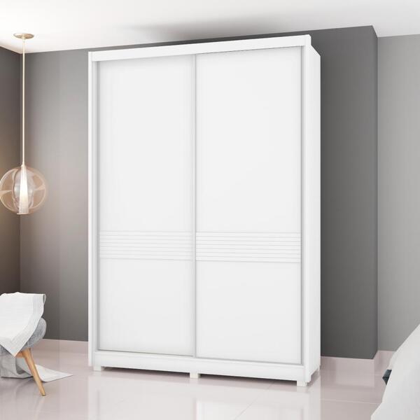 Guarda Roupa Lucha Branco 2 Portas