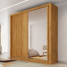 Guarda-roupa Lugano 2 Portas 4 Gavetas Com Espelho Ripado 100