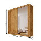 Guarda-roupa Lugano 2 Portas 4 Gavetas Com Espelho Ripado 100