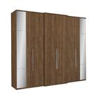 Guarda-roupa Lumière Glass 6 Portas - Carvalho Sensitive