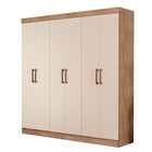 Guarda Roupa Lyon 6 Portas 2 Gavetas 5 Prateleiras  Conquista