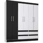 Guarda-roupa Lyon 6 Portas E 4 Gavetas - Poliman - Branco / P