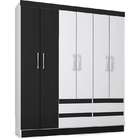 Guarda-roupa Lyon 6 Portas E 4 Gavetas - Poliman - Branco / P