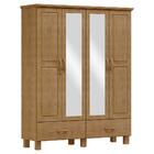 Guarda Roupa Madeira Maciça 4p 2g Espelho 157 Cm 1142 Milani