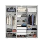 Guarda Roupa Maldivas Flex Branco Fosco Liso/nature