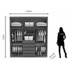 Guarda Roupa Manuela 6 Pts C/ Espelho Cedro - Moveis Arapongas