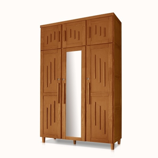 Guarda Roupa Maranhão 3 Portas Com Espelho Imbuia – Atraente