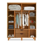 Guarda Roupa Maranhão 4 Portas Com Espelho Imbuia – Atraente