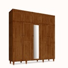 Guarda Roupa Maranhão 5 Portas Com Espelho Castanho - Atraent