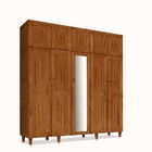 Guarda Roupa Maranhão 5 Portas Com Espelho Imbuia – Atraente