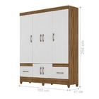 Guarda Roupa Margot Naturale Branco