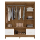 Guarda Roupa Margot Naturale Branco Com Espelho