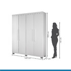 Guarda-roupa Master 4 Portas 3 Gavetas Branco