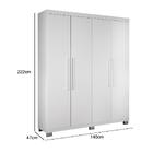 Guarda-roupa Master 4 Portas 3 Gavetas Branco