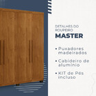 Guarda Roupa Master 4 Portas 3 Gavetas Em Mdf Benetil Móveis