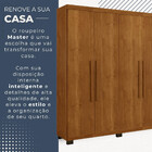 Guarda Roupa Master 4 Portas 3 Gavetas Em Mdf Benetil Móveis