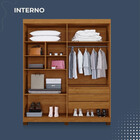 Guarda Roupa Master 4 Portas 3 Gavetas Em Mdf Benetil Móveis