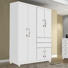 Guarda-roupa Master 4 Portas Branco Neve