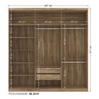 Guarda Roupa Master 6 Portas E 2 Gavetas Atacama