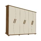 Guarda Roupa Master Plus 6 Portas Cedro Txt/off White