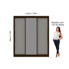 Guarda-roupa Max Porta De Espelho Gelius Móveis Off White/nog