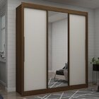 Guarda-roupa Max Porta De Espelho Gelius Móveis Off White/nog