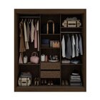 Guarda-roupa Max Porta De Espelho Gelius Móveis Off White/nog