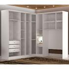 Guarda-roupa Mdf 9 Portas E 4 Gavetas Novo Horizonte Branco