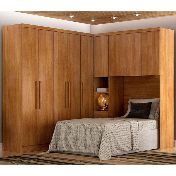 Guarda-roupa Mdf 9 Portas E 4 Gavetas Novo Horizonte Cumaru