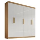 Guarda-roupa Mdf Fenix 06 Portas De Bater 06 Gavetas Cinamomo