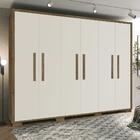 Guarda Roupa Mdf Marajó Castanho Off White Fênix