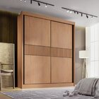 Guarda-roupa Mdf Ripado 2 Portas De Correr 3 Gavetas Milos Ci