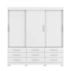Guarda-roupa Mdp 3 Portas 9 Gavetas Ideale Max Branco Absoluto