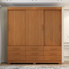 Guarda-roupa Mdp 3 Portas 9 Gavetas Ideale Max Cinamomo