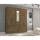 Guarda-roupa, Mdp, 5 Portas, Espelho, 4 Gavetas - Novo Mundo