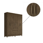 Guarda Roupa Meghan Sem Espelho 6 Portas Castanho Wood Bnn De