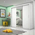 Guarda-roupa Melissa Glass 3 Portas Com Espelho Branco Carioc