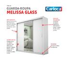 Guarda-roupa Melissa Glass 3 Portas Com Espelho Branco Carioc