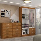 Guarda-roupa Mila 4 Portas 2 Gavetas Com Cômoda 10 Gavetas Ci