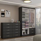 Guarda-roupa Mila 4 Portas 2 Gavetas Com Cômoda 10 Gavetas Pr