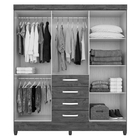 Guarda Roupa Miley Castanho Wood