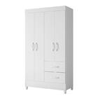 Guarda Roupa Mobi 4 Portas E 2 Gavetas - Móveis Albatroz