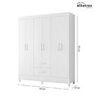 Guarda Roupa Mobi 6 Portas E 2 Gavetas - Móveis Albatroz