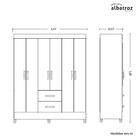 Guarda Roupa Mobi 6 Portas E 2 Gavetas - Móveis Albatroz