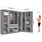 Guarda-roupa Modulação 11 Portas Canto Paris