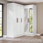 Guarda-roupa Modulação 2 Portas Com Espelho Paris Branco