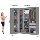 Guarda-roupa Modulação 7 Portas Canto Paris