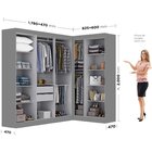 Guarda-roupa Modulação 9 Portas Canto Paris