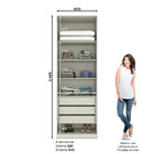 Guarda Roupa Modulado 02 Portas 03 Gavetas Seletto Henn