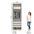 Guarda Roupa Modulado 02 Portas 03 Gavetas Seletto Henn